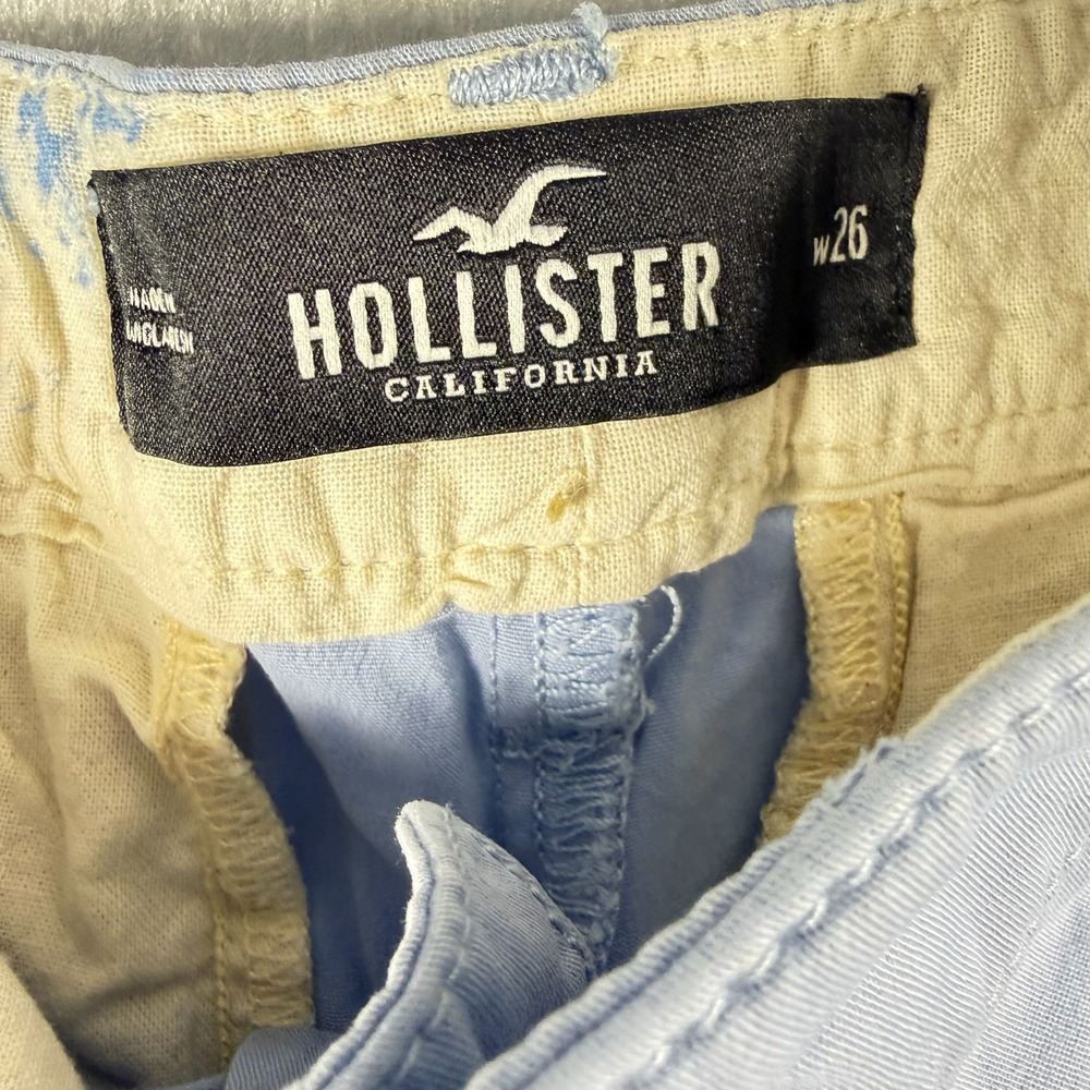 Hollister Classic Short Mens 26 Light Blue Good Epic Flex Chino Shorts - Picture 3 of 7